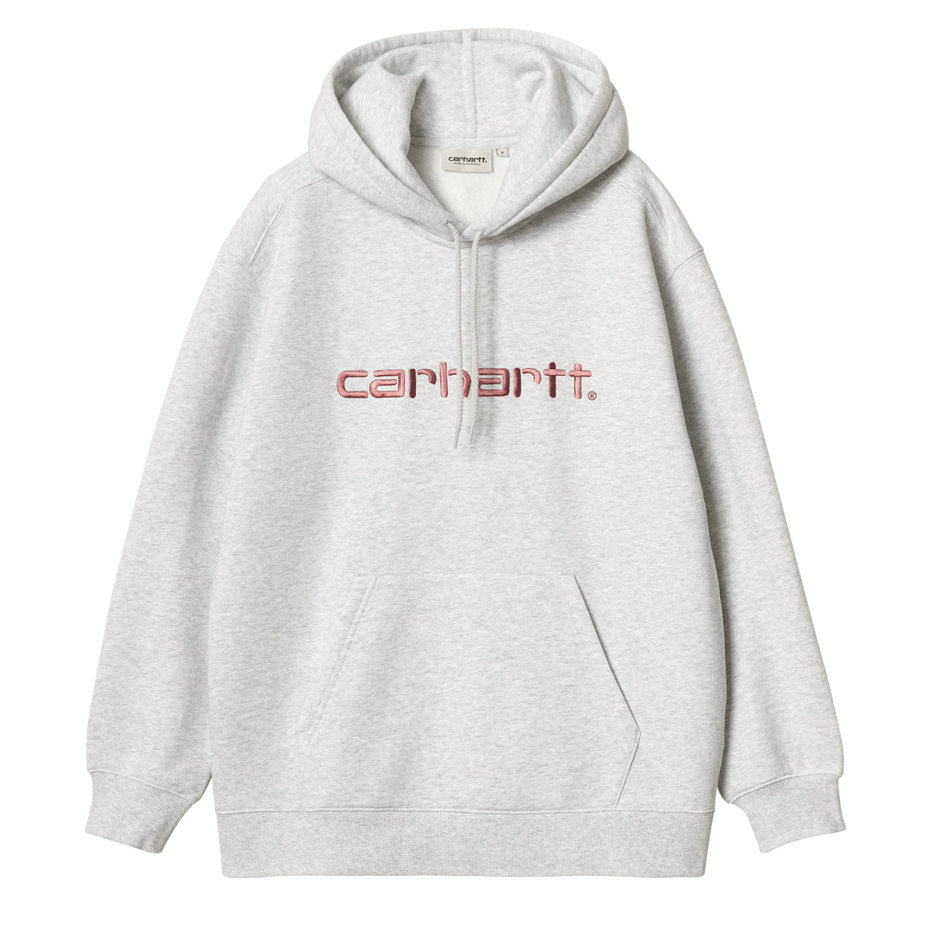 Carhartt WIP Womens Hooded Sweat Ash Heather / Dusty Rose