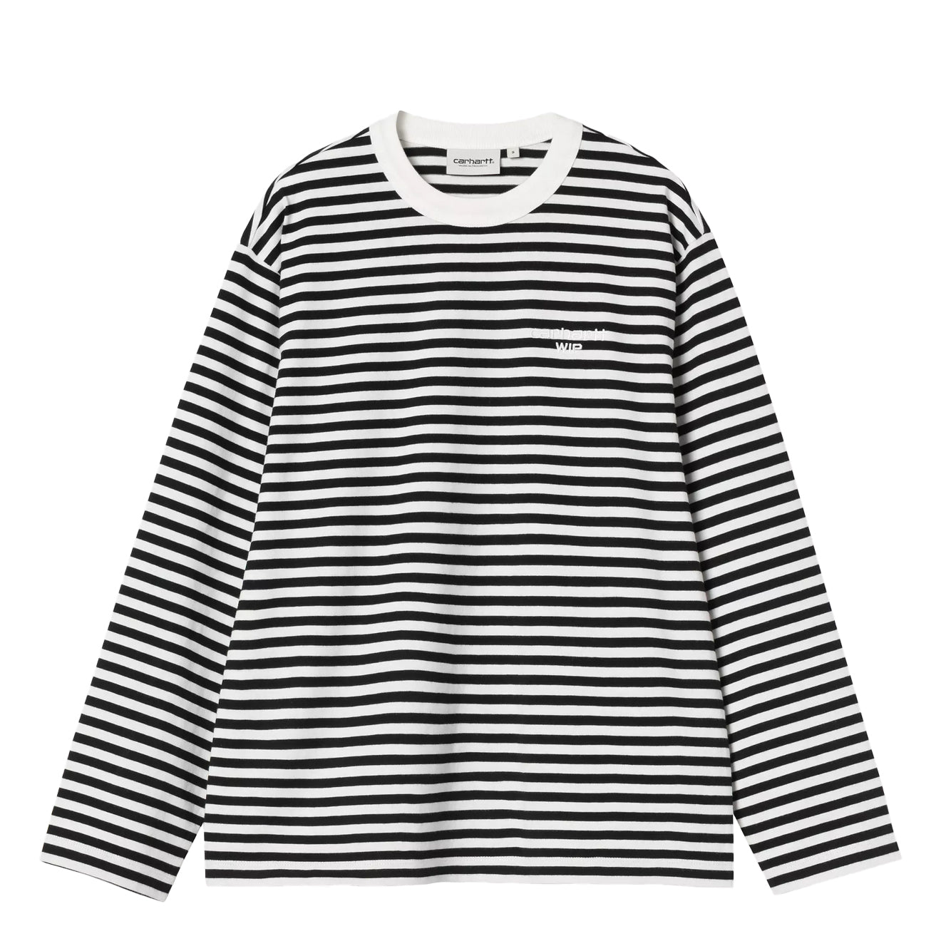 Carhartt WIP Womens L/S Ezra T-Shirt Ezra Stripe Black / Wax - pam pam 