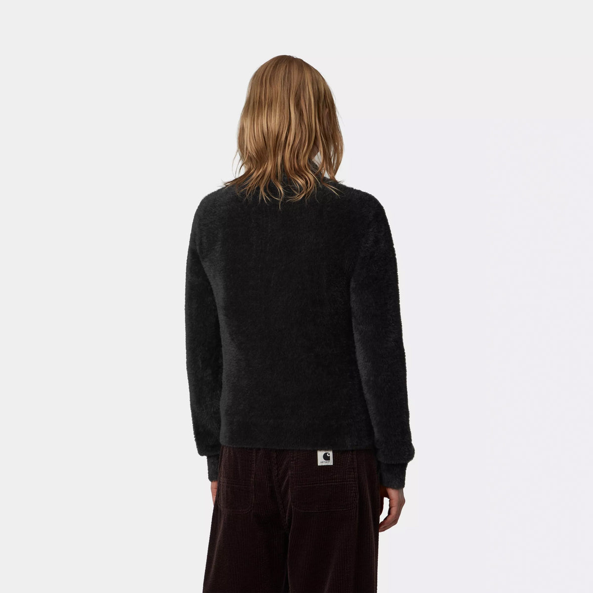 Carhartt WIP Womens L/S Maine Polo Sweater Black / Black