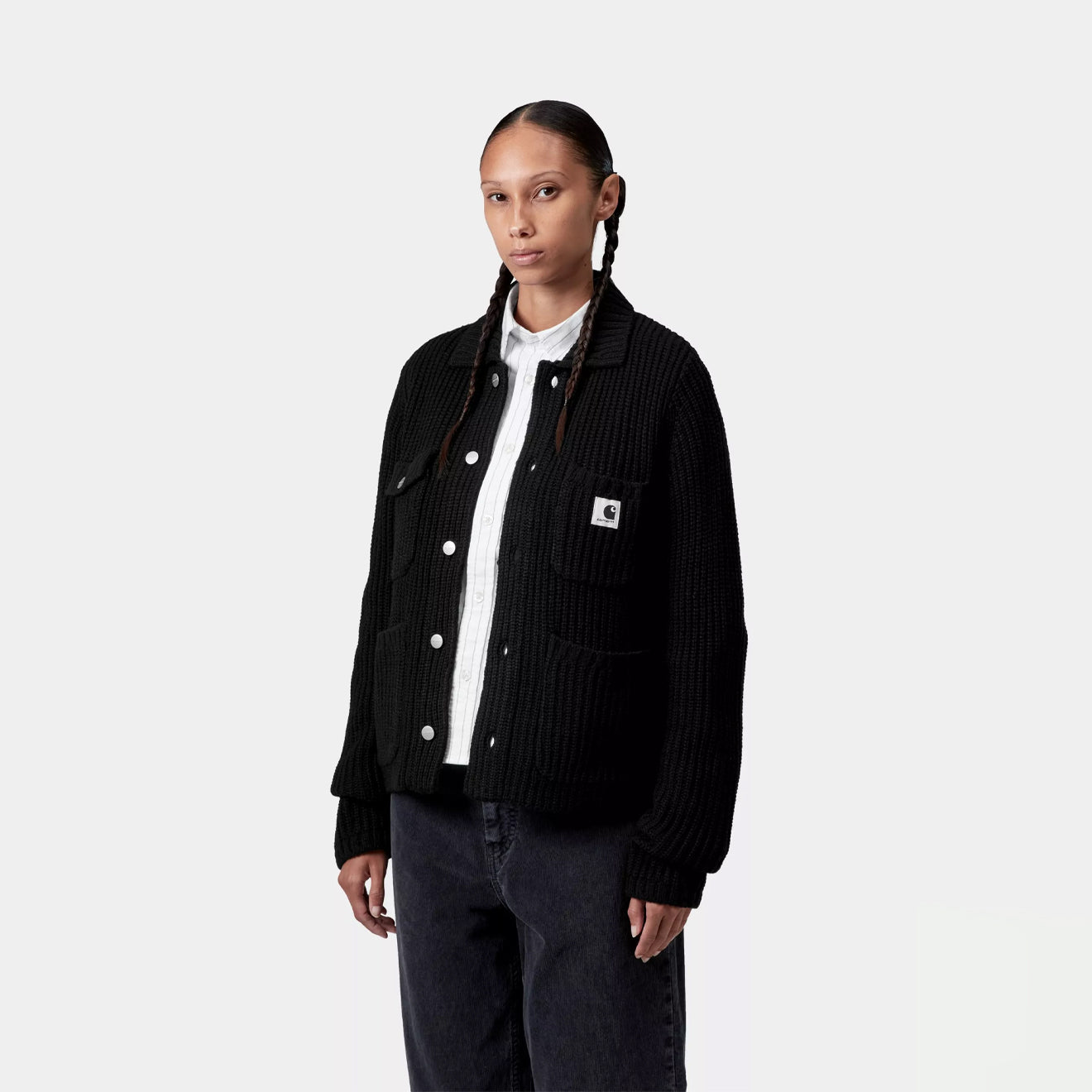 Carhartt WIP Womens Michigan Sweater Black - pam pam 