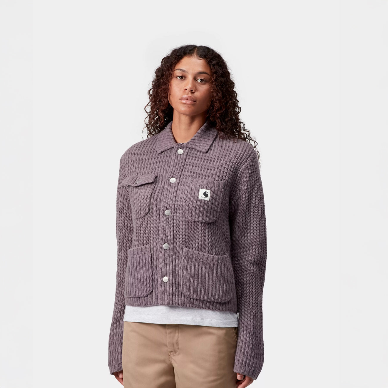 Carhartt WIP Womens Michigan Sweater Phlox - pam pam 