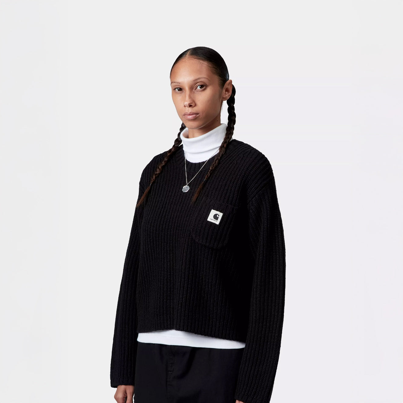 Carhartt WIP Womens Mira Sweater Black - pam pam 