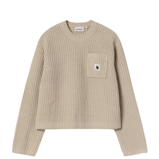 Carhartt WIP Womens Mira Sweater Fleur De Sel - pam pam