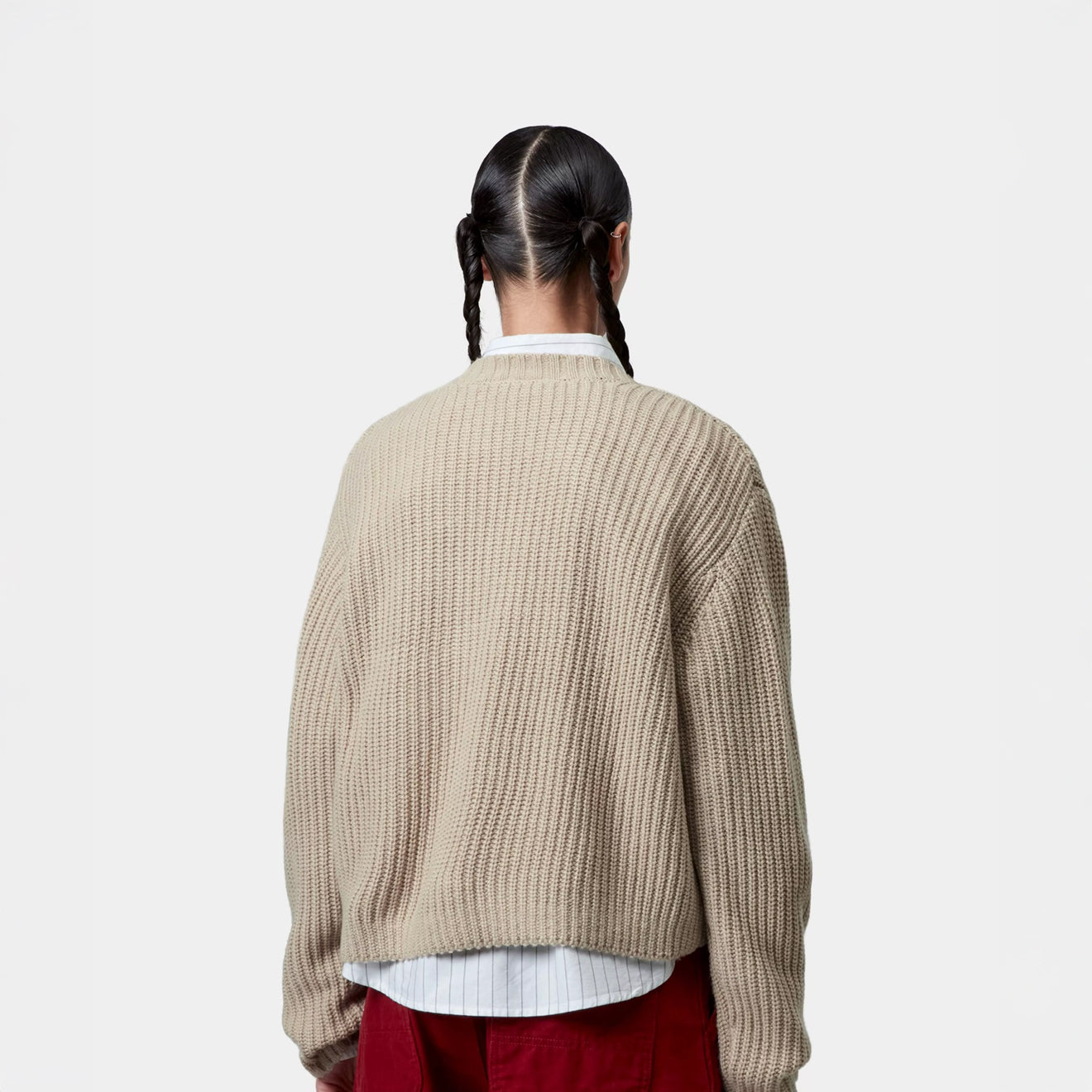 Carhartt WIP Womens Mira Sweater Fleur De Sel - pam pam 