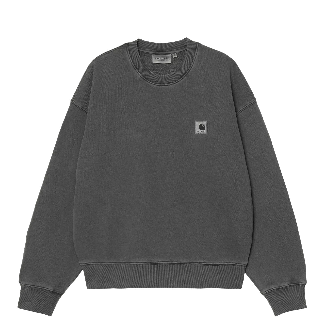 Carhartt WIP Womens Nelson Sweatshirt Black Garment Dyed - pam pam 