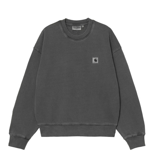 Carhartt WIP Womens Nelson Sweatshirt Black Garment Dyed - pam pam
