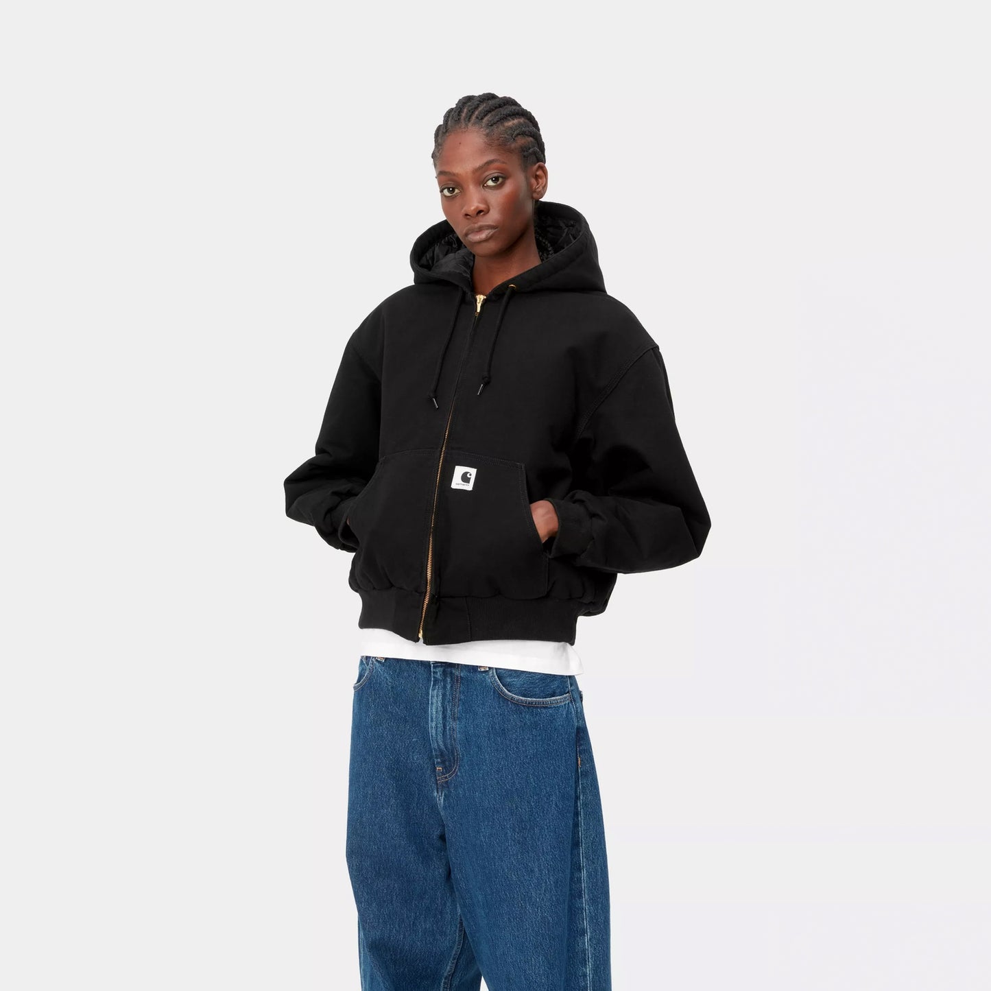 Carhartt WIP Womens OG Active Jacket Black Rinsed
