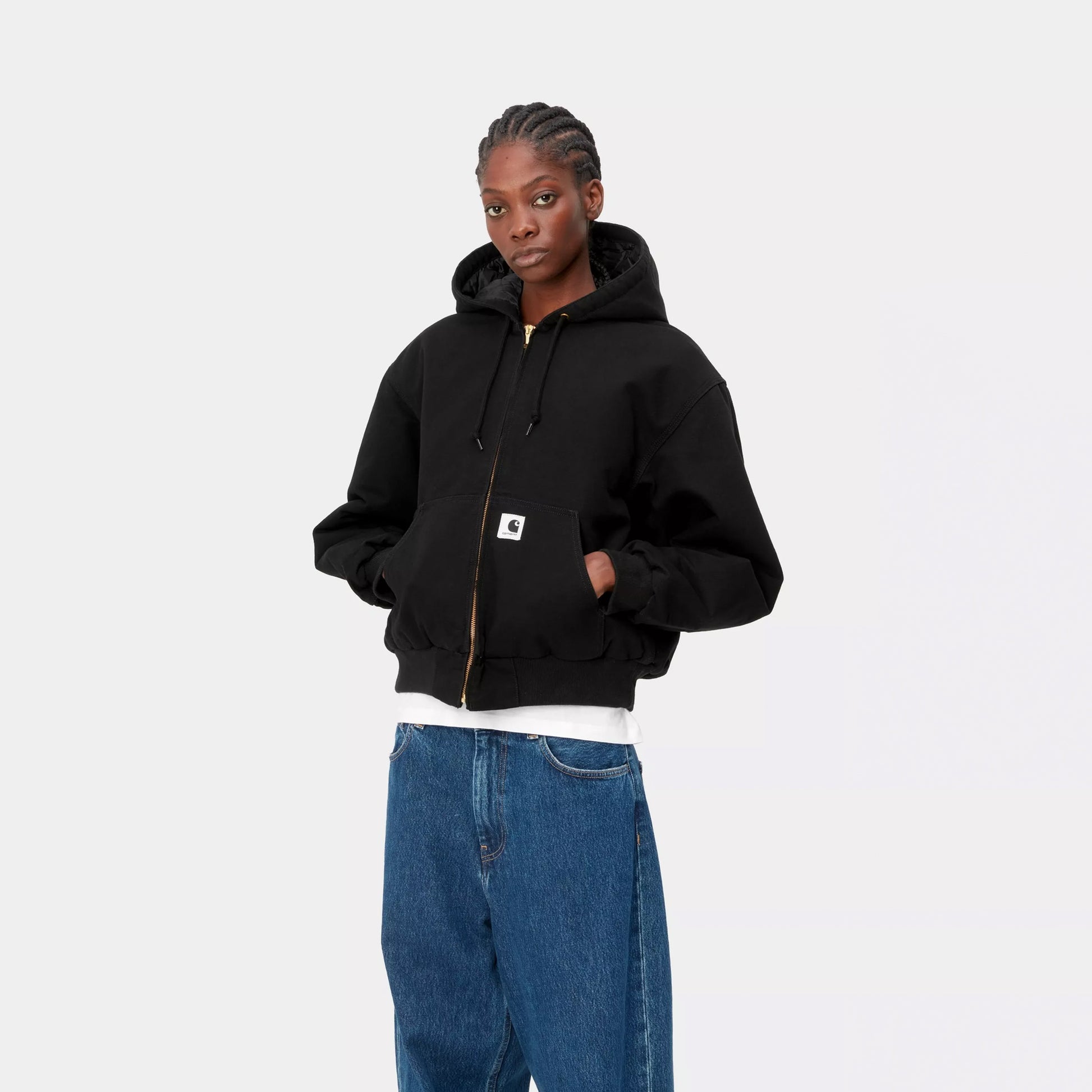 Carhartt WIP Womens OG Active Jacket Black Rinsed