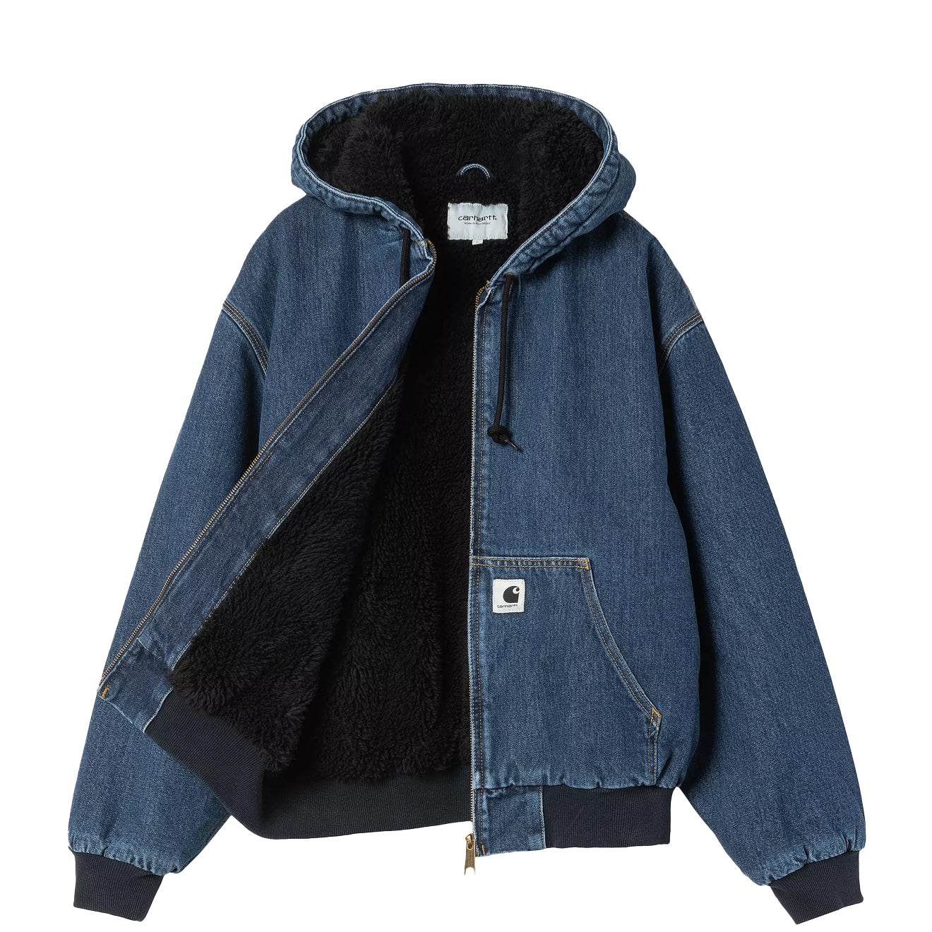 Carhartt WIP Womens OG Active Jacket Blue Stone Washed - pam pam 
