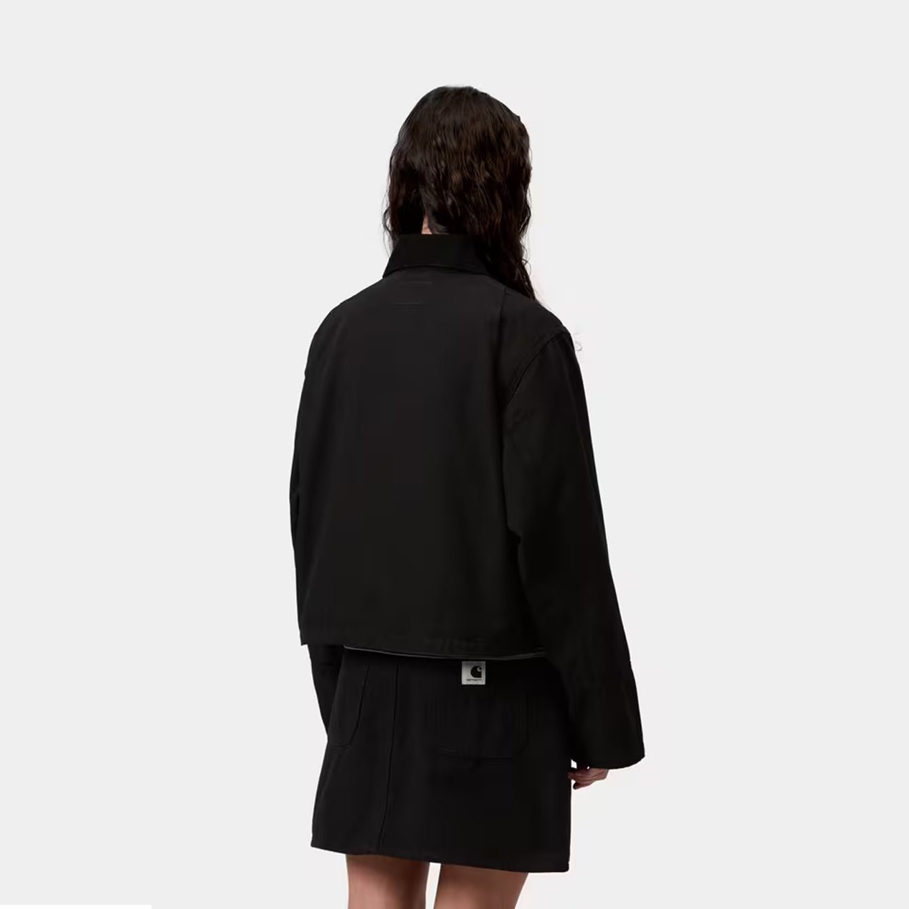 Carhartt WIP Womens Prescott Jacket Black / Black Garment Dyed - pam pam 