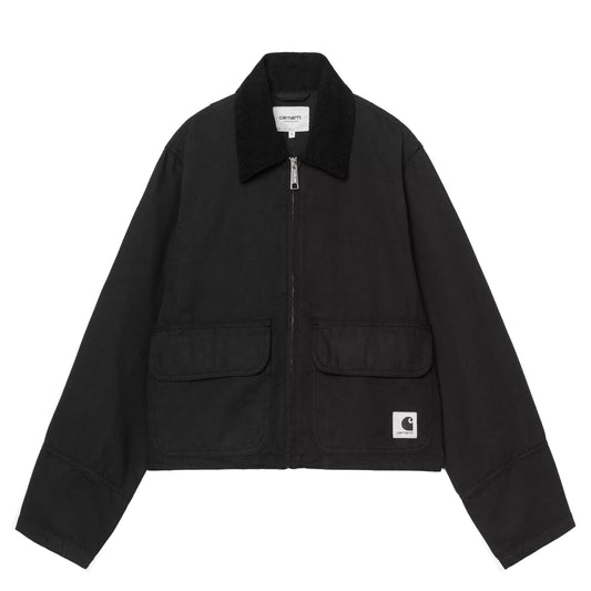 Carhartt WIP Womens Prescott Jacket Black / Black Garment Dyed - pam pam