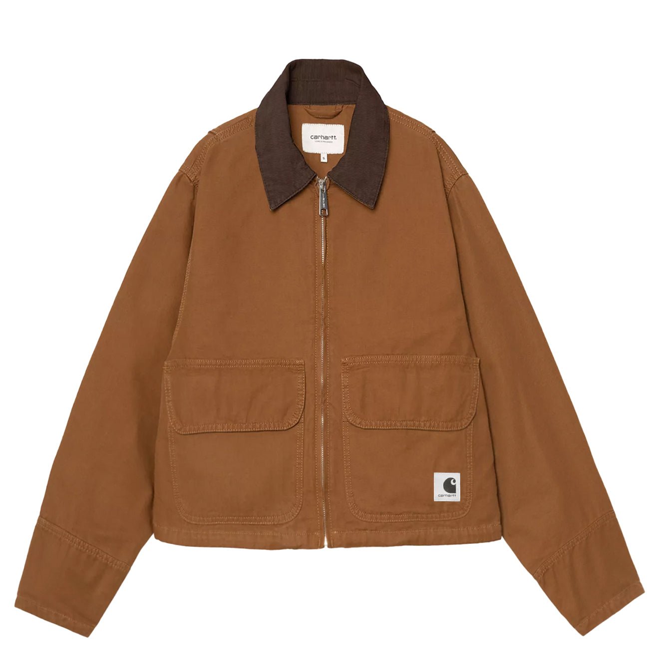 Carhartt WIP Womens Prescott Jacket Hamilton Brown / Tobacco Garment Dyed - pam pam 