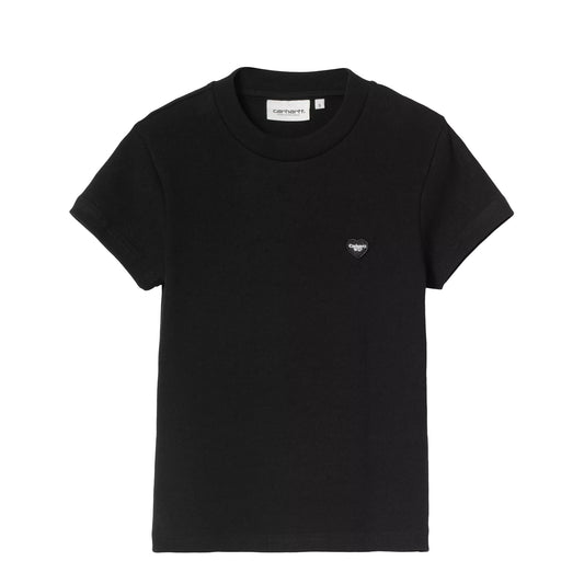 Carhartt WIP Womens S/S Small Heart Patch T-Shirt Black / Black