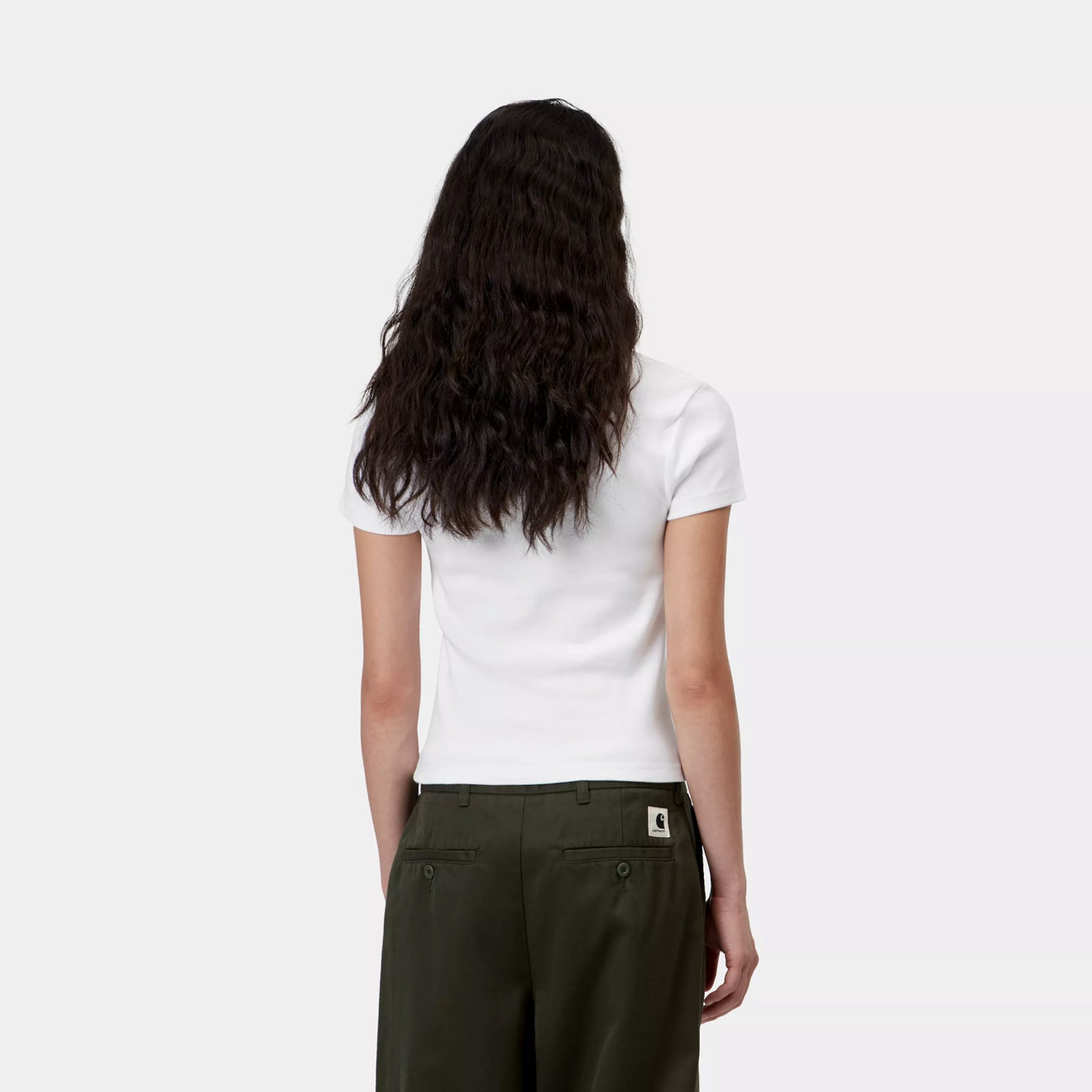 Carhartt WIP Womens S/S Small Heart Patch T-Shirt White / Black