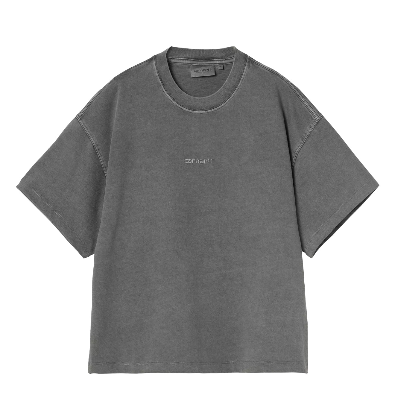 Carhartt WIP Womens S/S Benton T-Shirt Graphite Garment Dyed - pam pam 