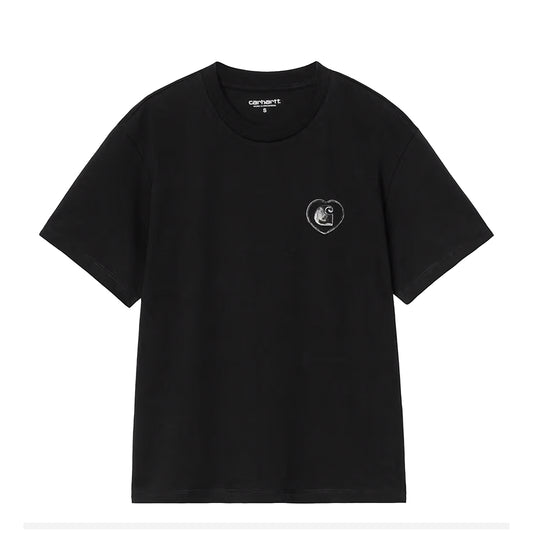 Carhartt WIP Womens S/S Hearts Of Hartts T-S Black - pam pam