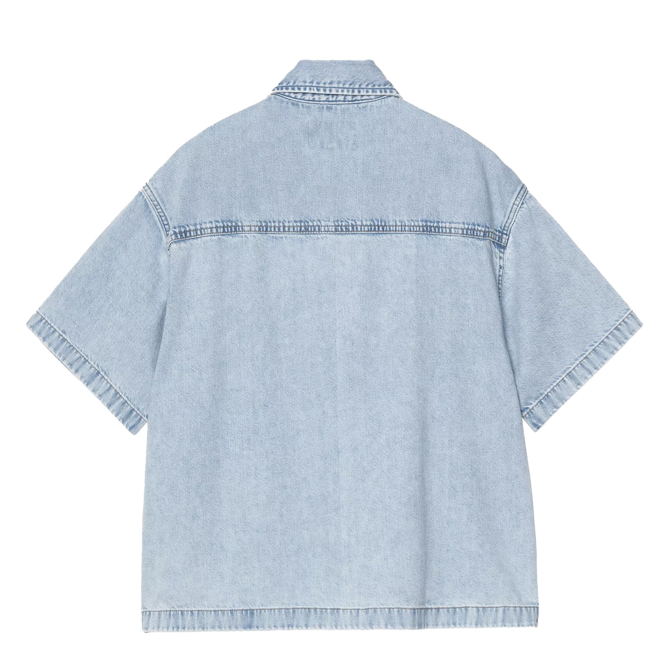 Carhartt WIP Womens S/S Lovilia Shirt Blue Stone Bleached - pam pam 