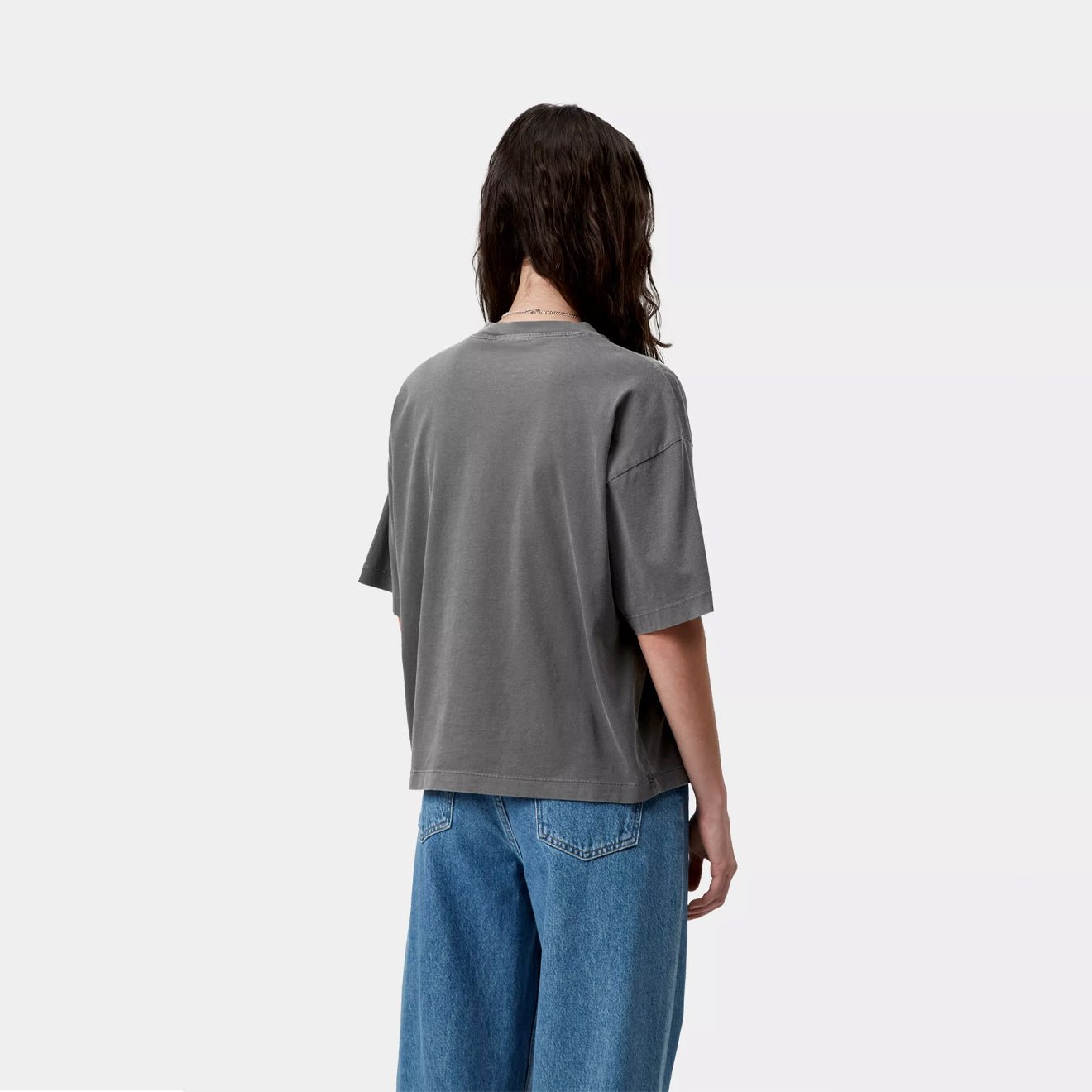 Carhartt WIP Womens S/S Nelson T-Shirt Black Garment Dyed - pam pam 