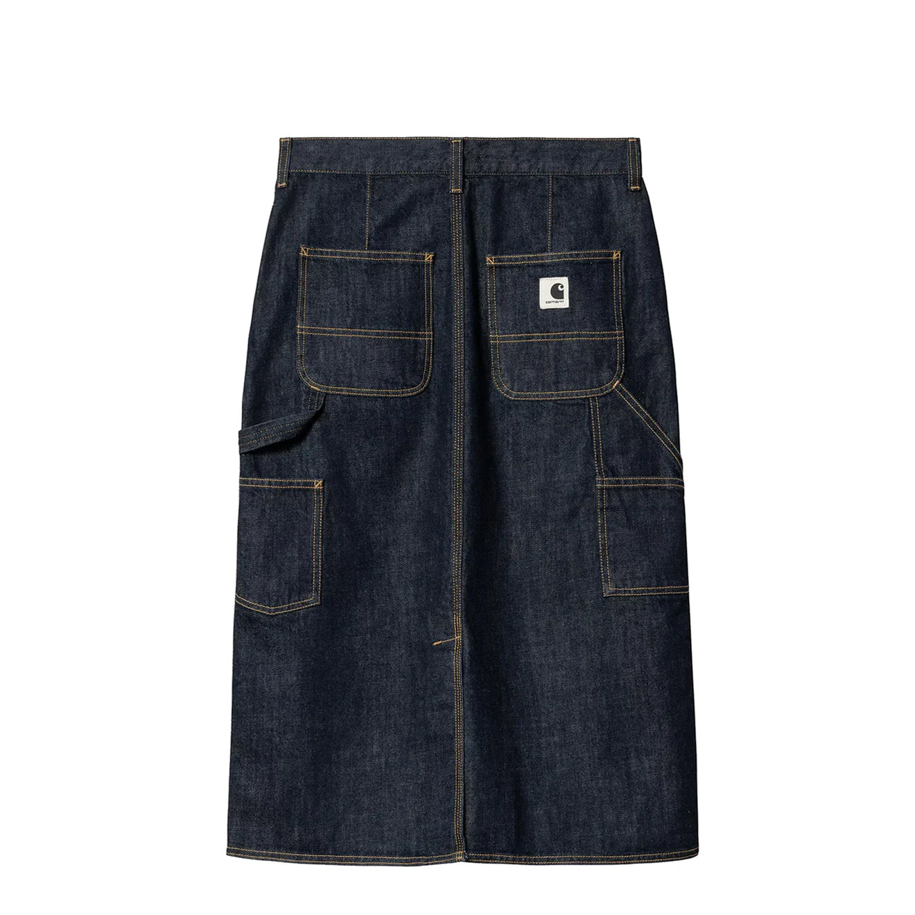 Carhartt WIP Womens Single Knee Skirt Blue Rinsed - pam pam 