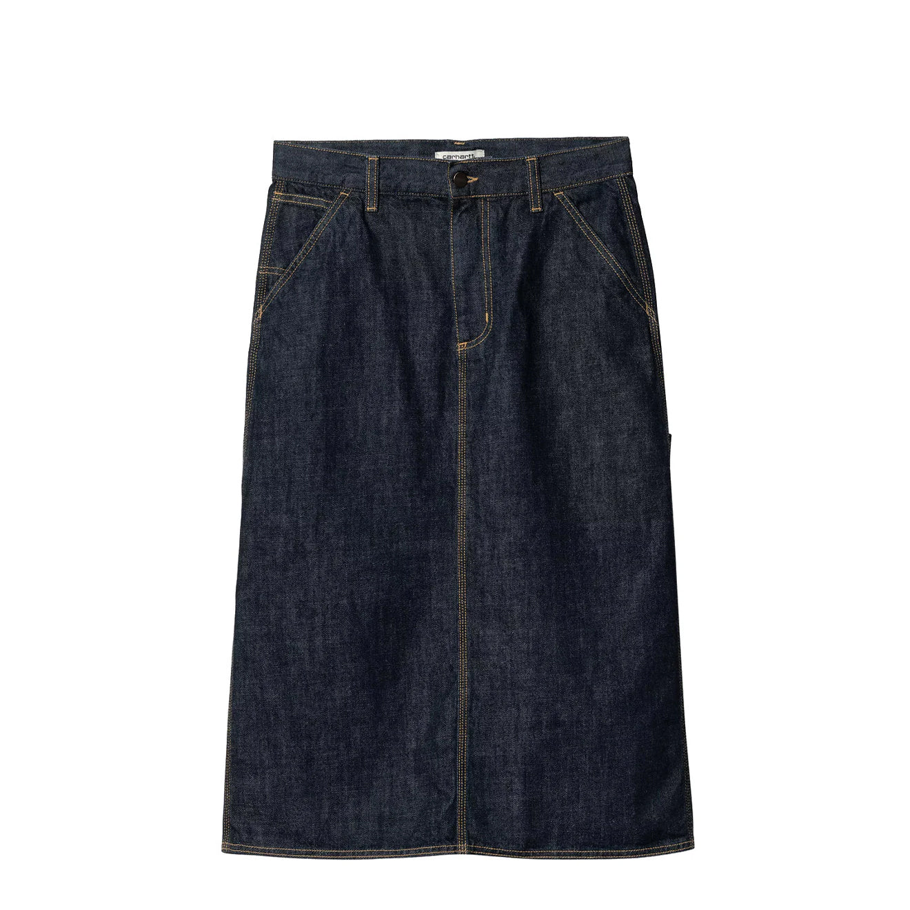 Carhartt WIP Womens Single Knee Skirt Blue Rinsed - pam pam 