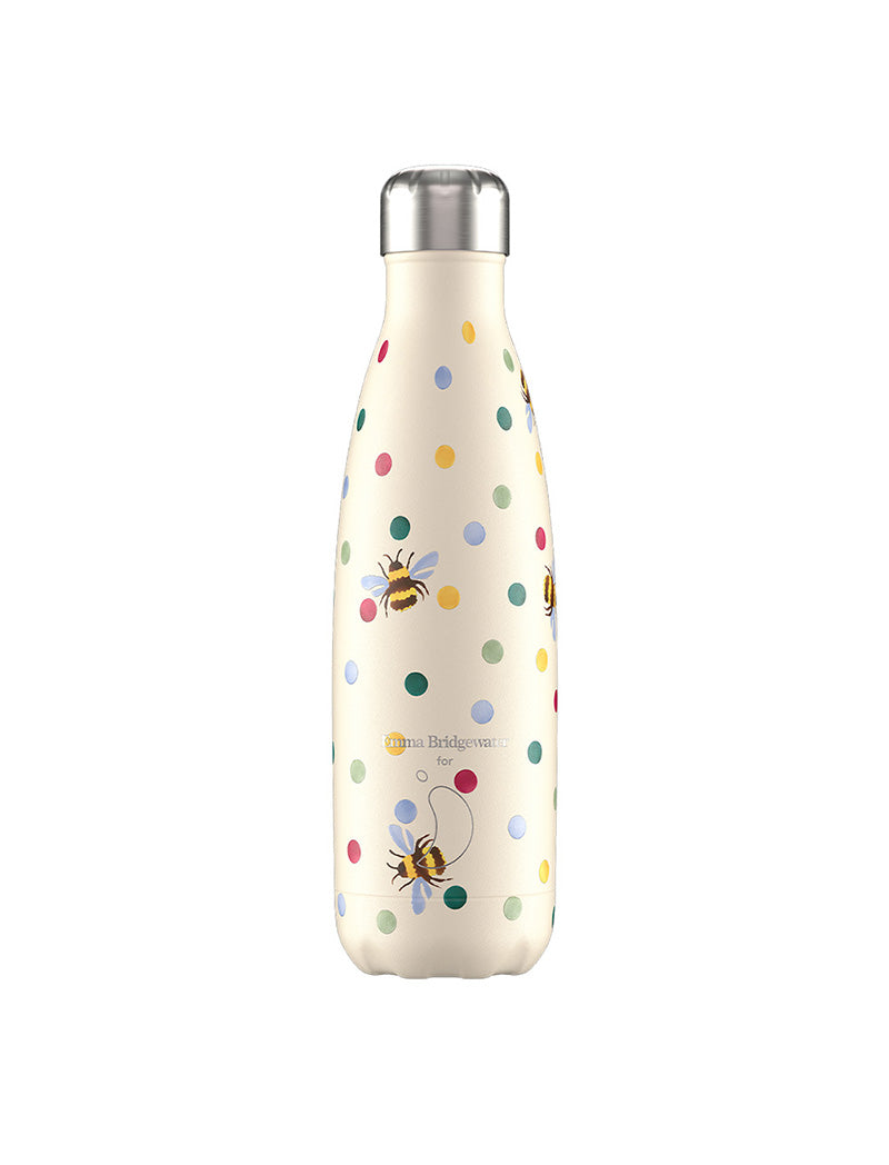 Chillys 500ml Water Bottle Emma Bridgewater Polka Dot and Bees Chillys Bottles