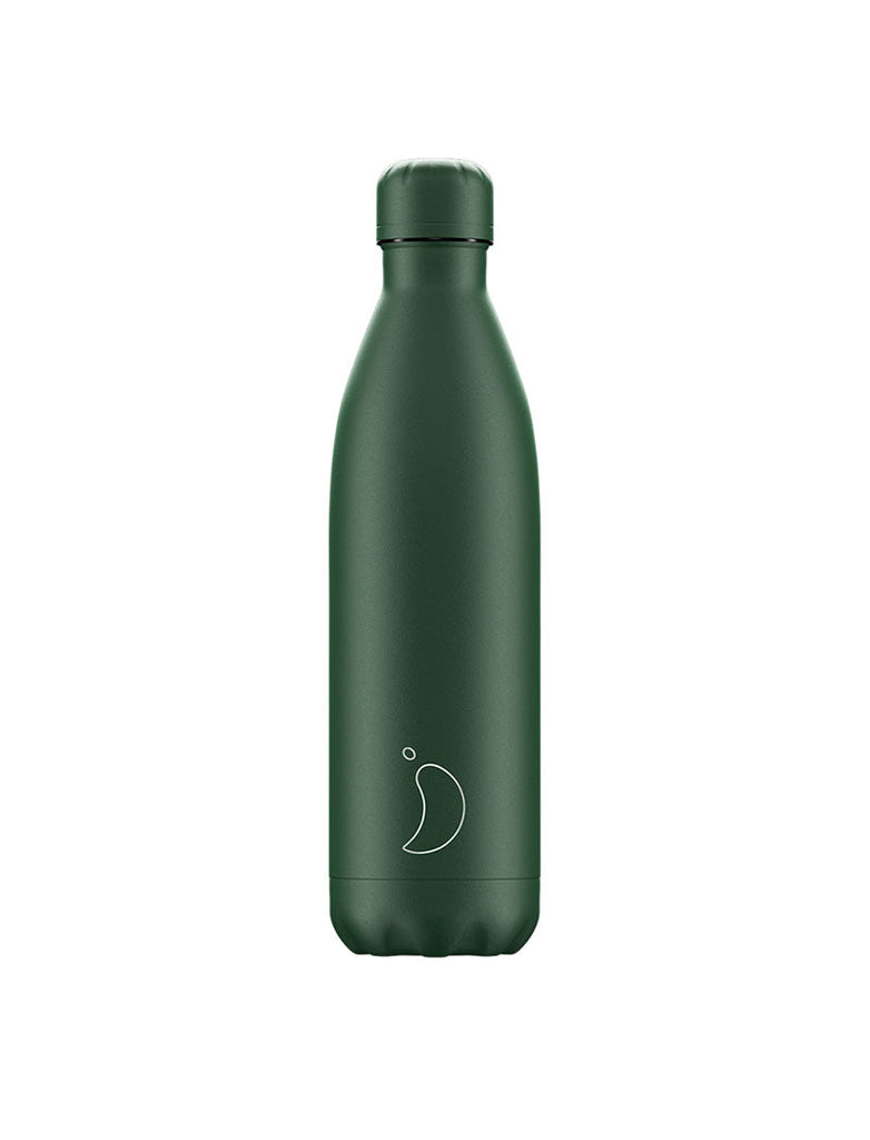 Chillys 750ml Water Bottle Matte All Green Chillys Bottles