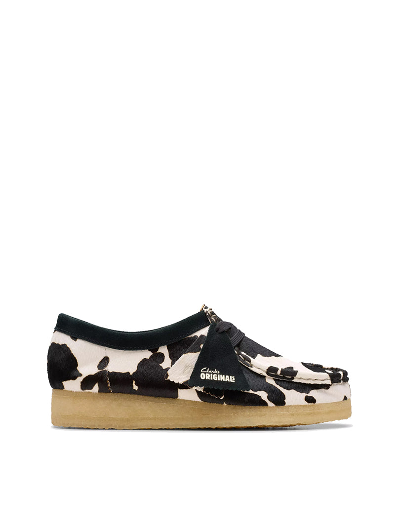 Clarks Originals Womens Wallabee Cow Print HairOn - pam pam