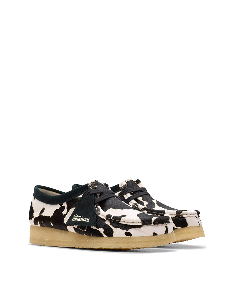 Clarks Originals Womens Wallabee Cow Print HairOn - pam pam