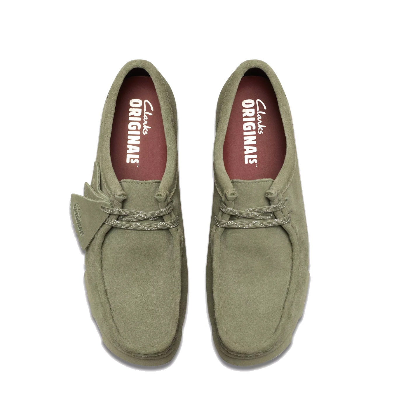 Clarks Originals Womens Wallabee GTX Shoe Khaki / Green Suede