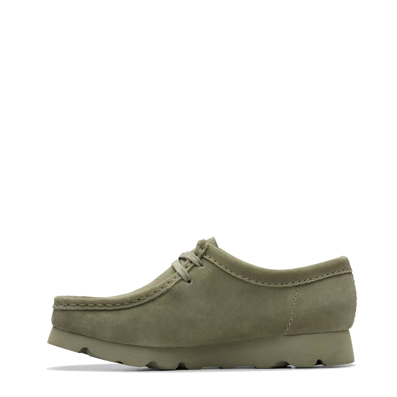 Clarks Originals Womens Wallabee GTX Shoe Khaki / Green Suede