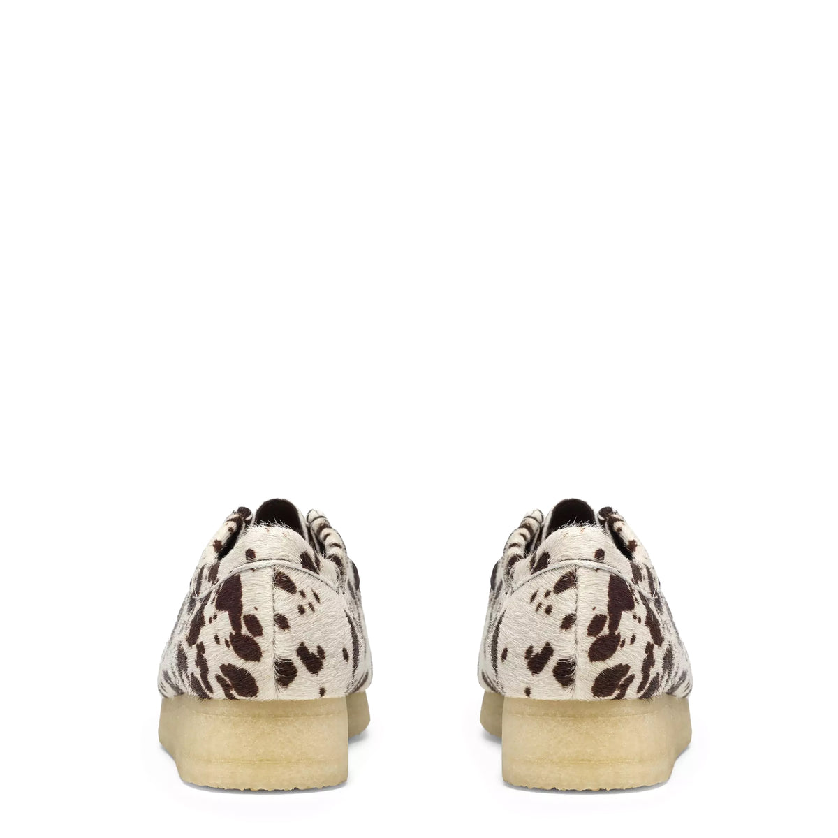 Clarks Originals Womens Wallabee Shoe Brown Cow Print