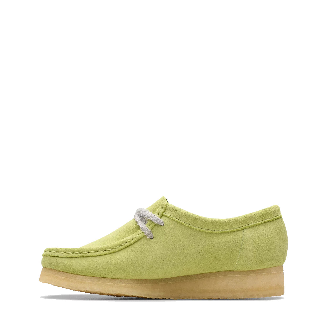 Clarks Originals Womens Wallabee Shoe Pale Lime Suede