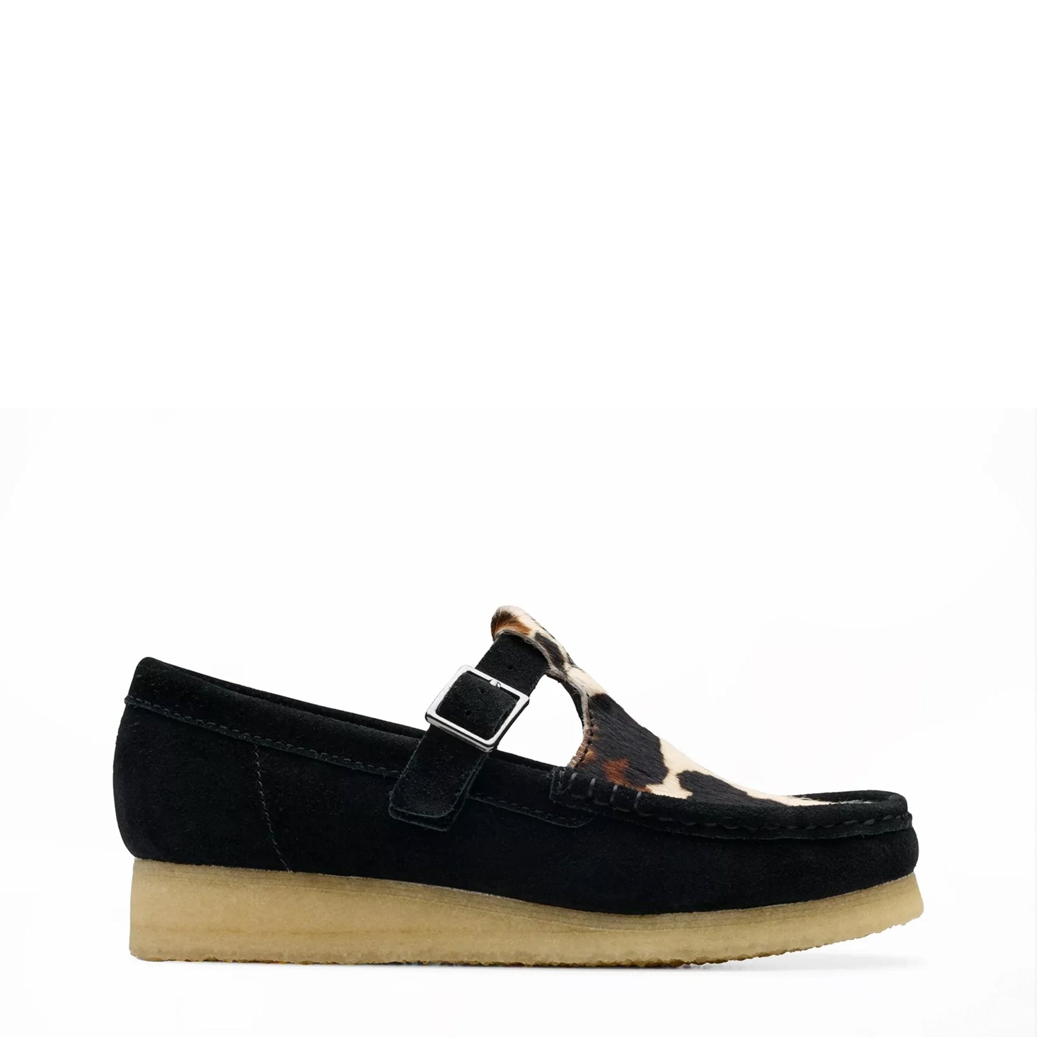 Clarks Originals Womens Wallabee T Bar Black Interest | pam pam