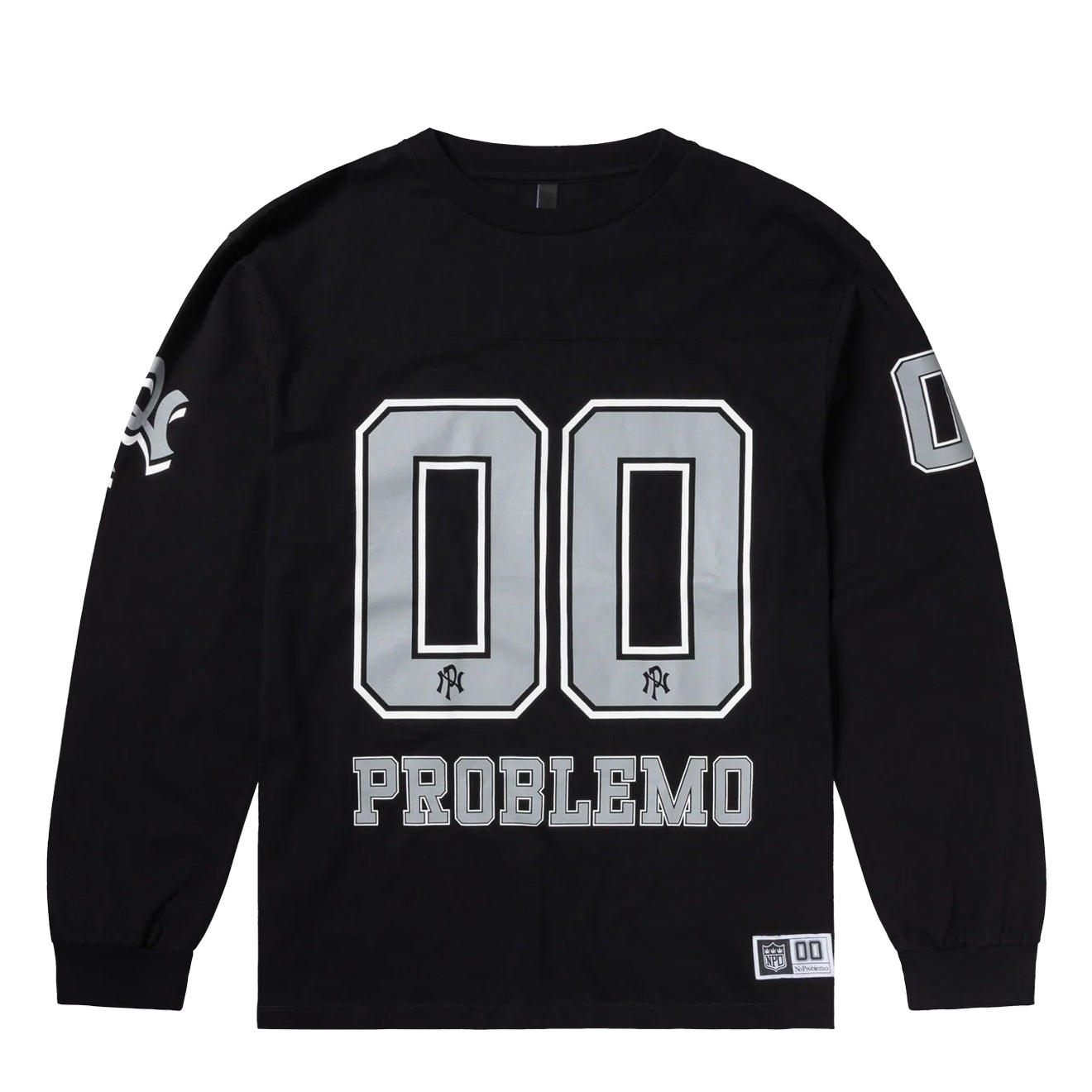 No Problemo NP00 Sports Cotton L/S Jersey Black - pam pam 