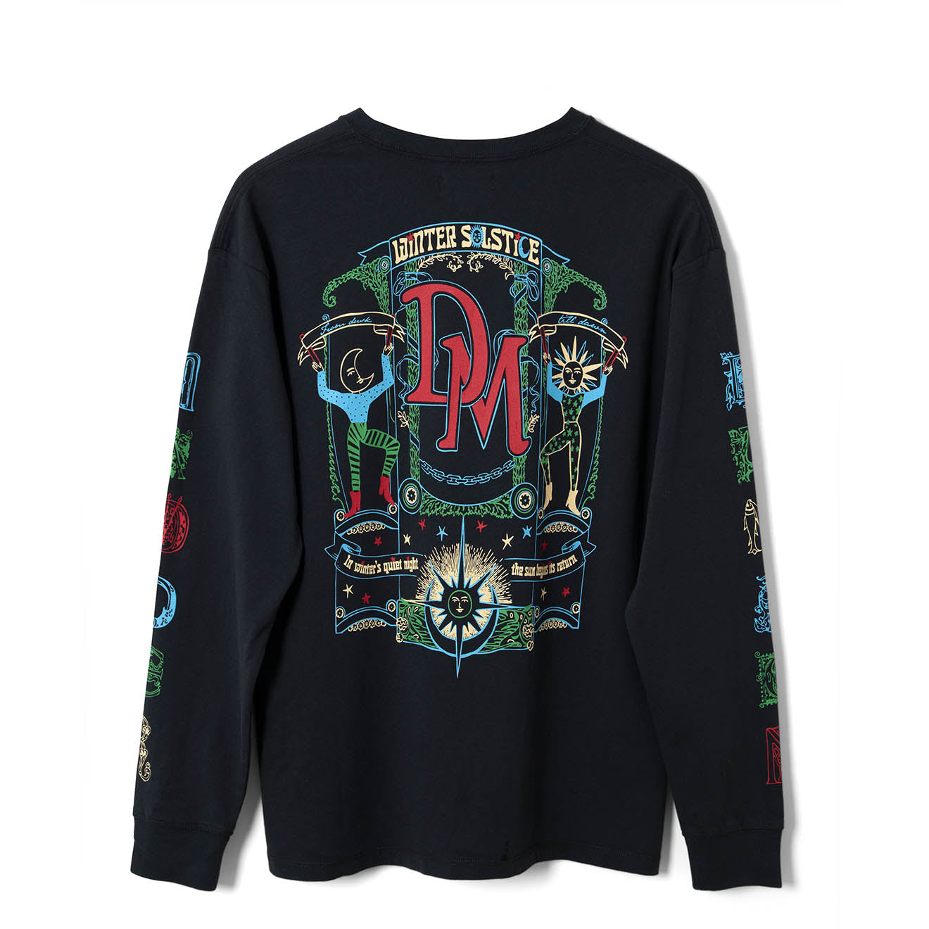 Damson Madder Winter Solstice L/S Tee Charcoal - pam pam 