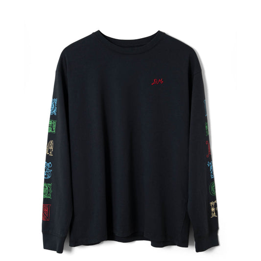 Damson Madder Winter Solstice L/S Tee Charcoal - pam pam