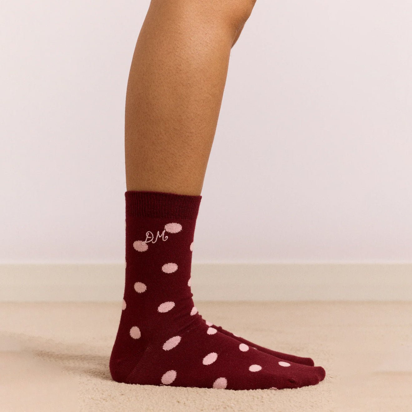 Damson Madder 2 Pack Socks Pink / Burg Spot Multi