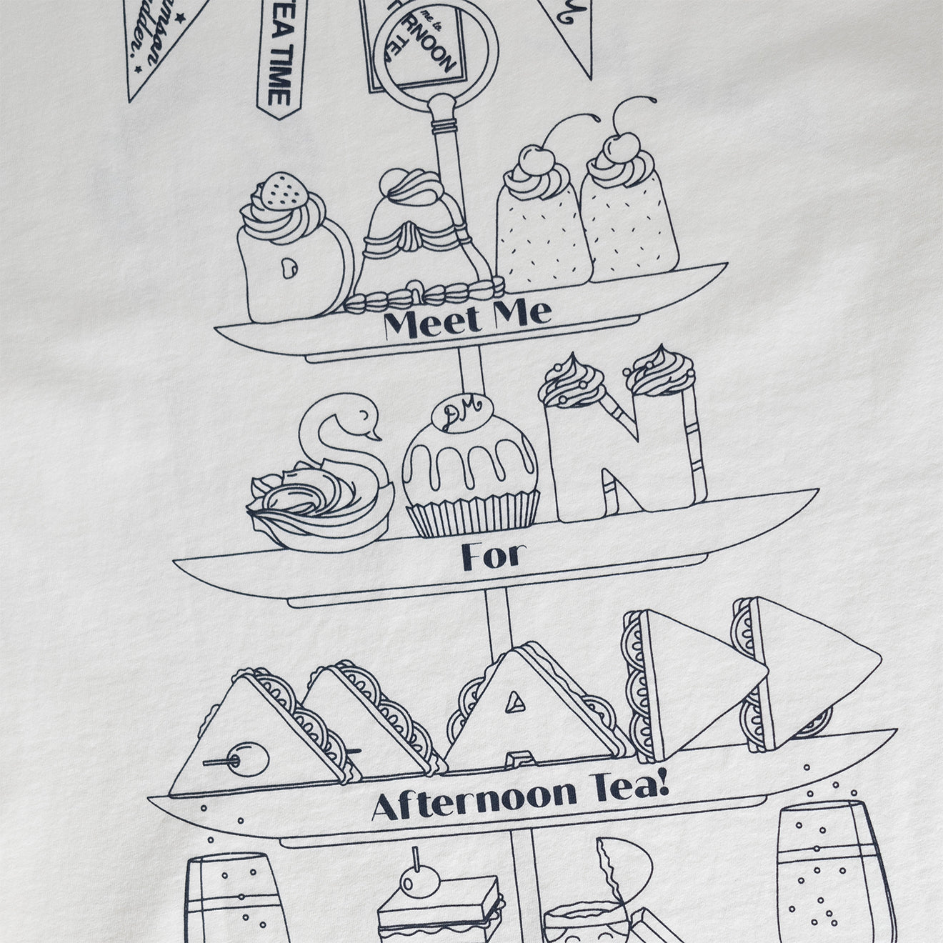 Damson Madder Afternoon Tea Boyfriend Tee White - pam pam 