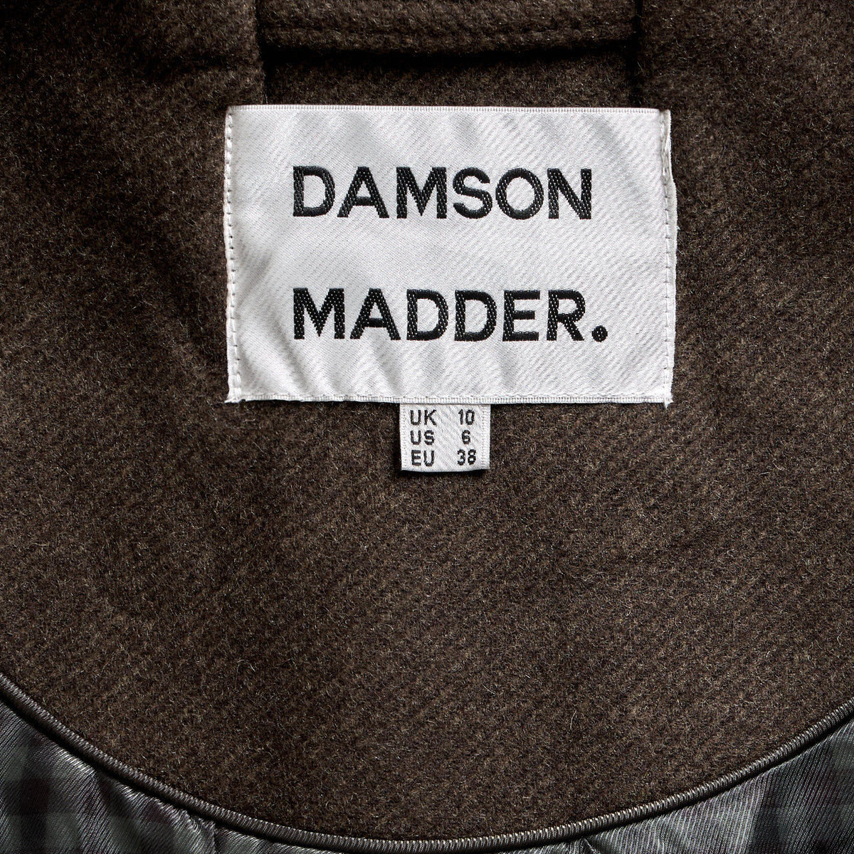 Damson Madder Agnes Wool Coat Chocolate Choc