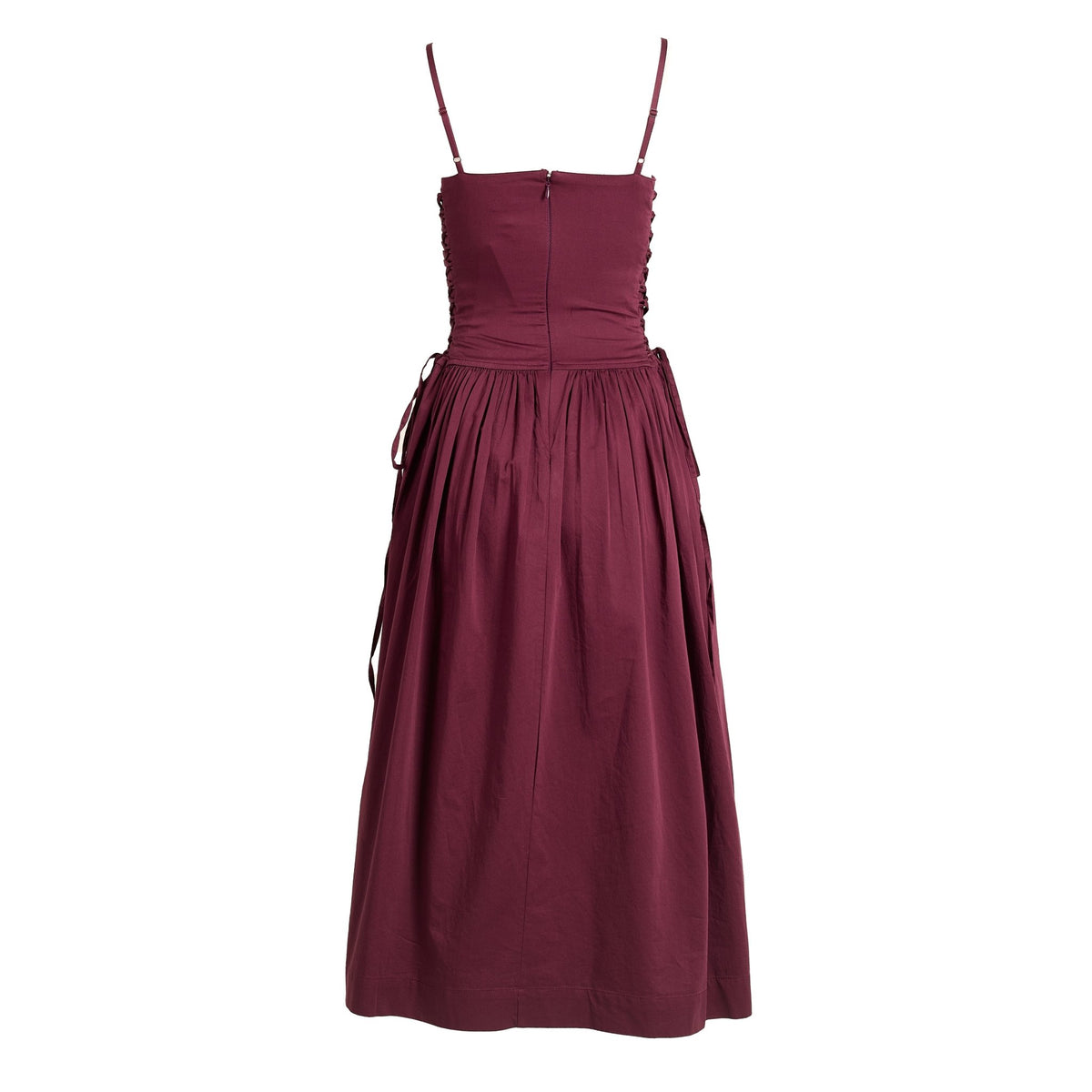 damson madder burgundy dress Angelina Cotton Satin Fig Discover the unique aesthetic Asymmetric Draped Corset Dress parent:eliza-maxi-dress Color:Blue As Picture –