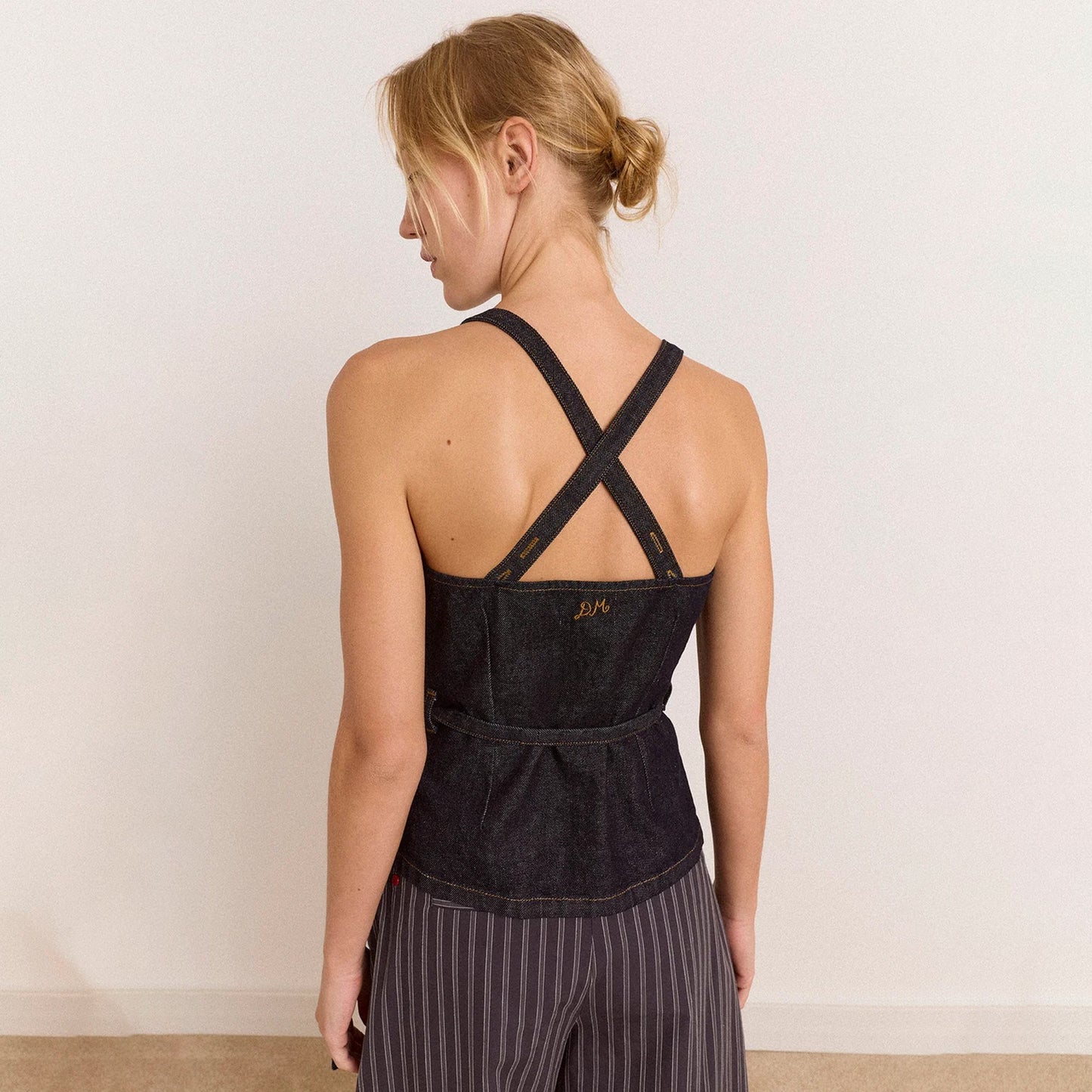 Damson Madder Annabelle Apron Top Indigo