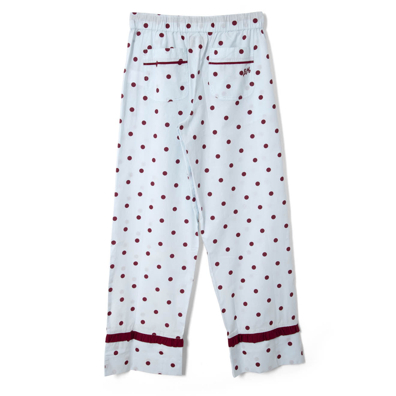 Damson Madder Antonella Pyjama Set Polka Dot Blue - pam pam 