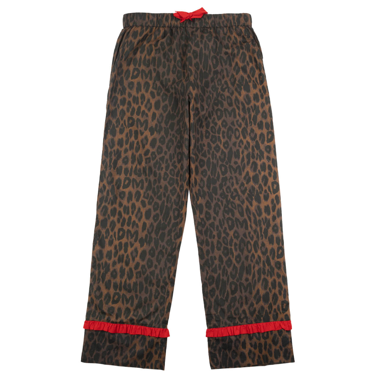 Damson Madder Antonia Pyjama Set Dark Leopard / Red - pam pam 