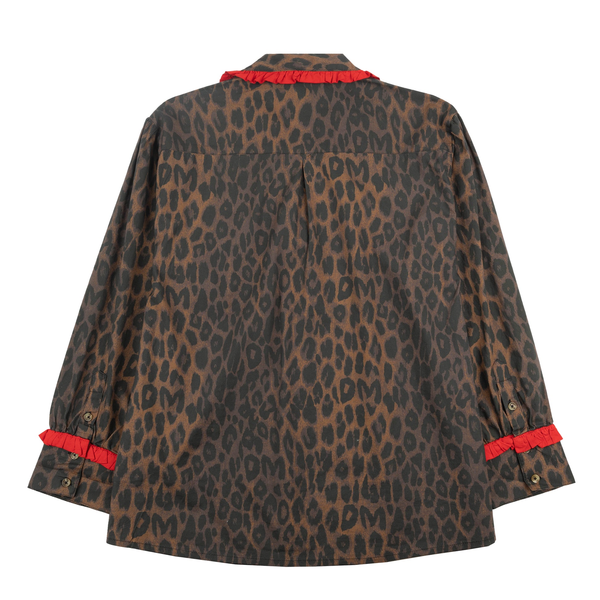Damson Madder Antonia Pyjama Set Dark Leopard / Red - pam pam 