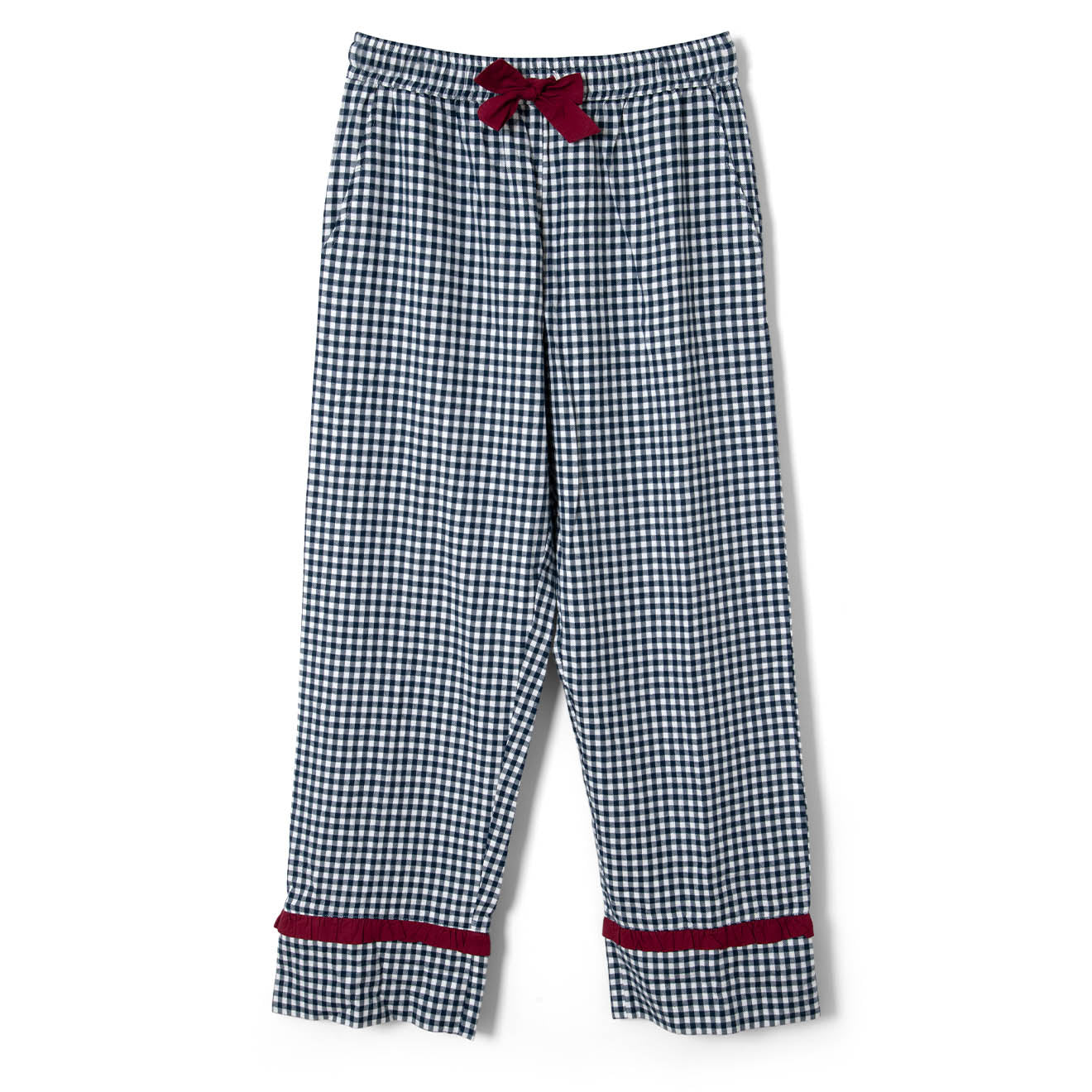 Damson Madder Antonia Pyjama Set Navy Gingham - pam pam 