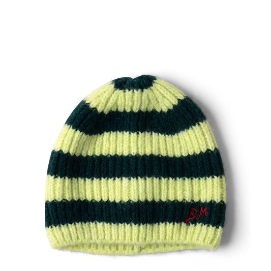 Damson Madder Beanie Green Stripe Multi