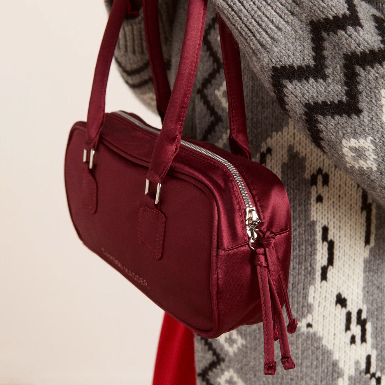 Damson Madder Benny Mini Bowler Burg Satin - pam pam 