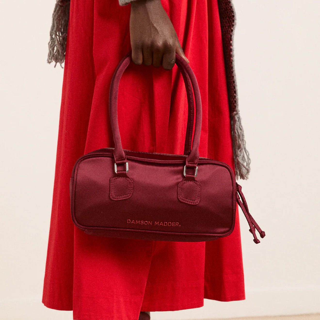 Damson Madder Benny Mini Bowler Burg Satin - pam pam 