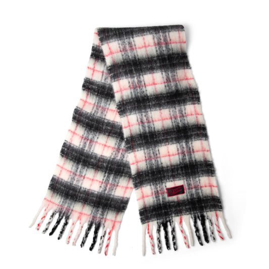 Damson Madder Brushed Oversized Scarf Butter Check - pam pam