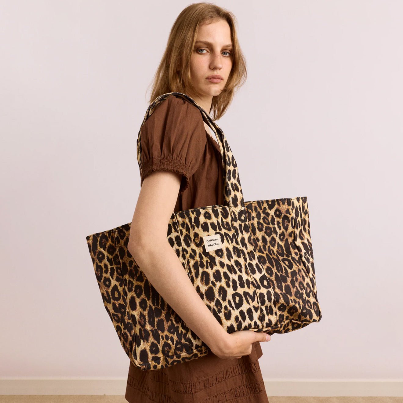 Damson Madder Canvas Leopard Tote Multi